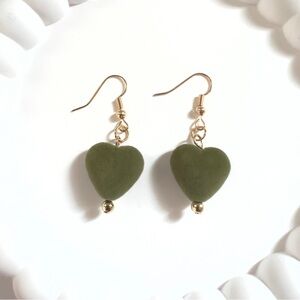 Velvet Heart Dangle Earrings